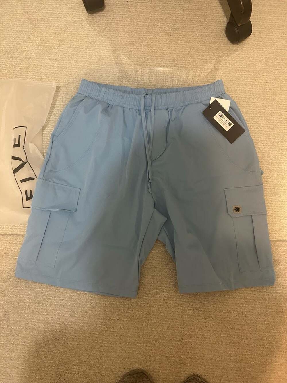 Five The Label No Ego Cargo Shorts - Coastal Blue